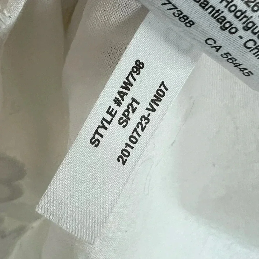 J. CREW Tiered Skirt Pop Over Shirt Dress White Eyelet Casual Women’s 8